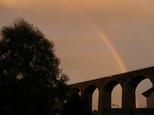 Rainbow over Angarrack Viaduct